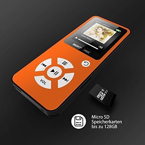 BERTRONIC BC01 Royal MP3-Player, 16 GB ★ Bis 100 Stunden Wiedergabe ★ Radio | Portabler Player m