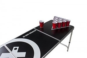 Beer Pong Tisch Set - Audio Table Design - Beer Pong table inkl. 50 Red Solo Cups und 6 Bälle