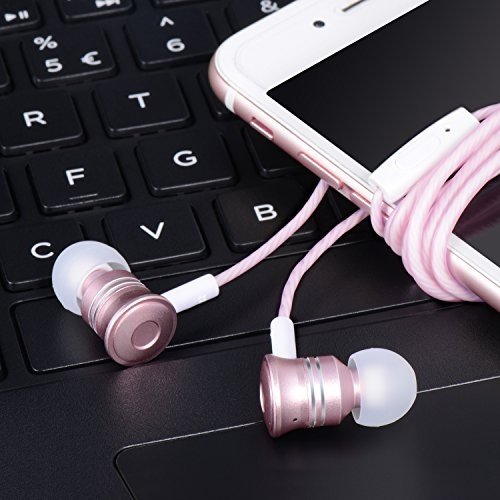 Bestfy Kopfhörer In Ears Kopfhörer, kopfhörer in ear bass mit Mikrofon kompatibel mit iPhone/iPad