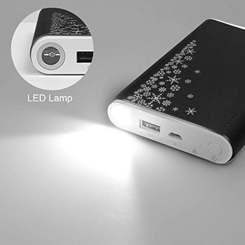 BigBlue 3 in 1 USB aufladbarer Handwärmer 10,000 mAh Powerbank mit LED Taschenlampe in schwarz