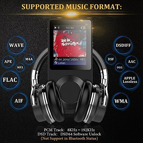 Bluetooth MP3 Player Verlustfreie Sound Qualität Tragbare Metall Musik Player unterstützt 256GB Mi