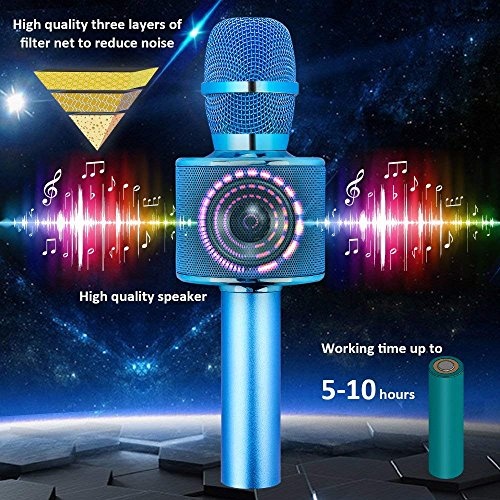 BONAOK Bluetooth Karaoke Mikrofon