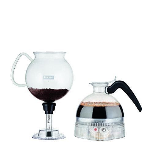 Bodum ePEBO Elektrischer vakuum kaffeebereiter, 8 Tassen, 1.0 L, 1000 W, Transparent