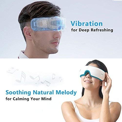 Breo iSee 3s Elektrische Augenmassagegerät mit Wärme Kompression, Luftdruck, Natürlicher Musik, A