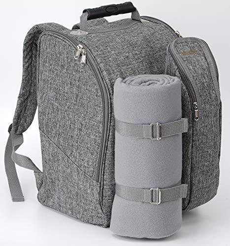 Brubaker Picknickrucksack für 2 Personen Grau