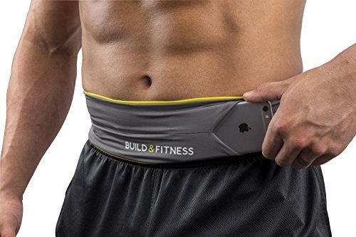 Build & Fitness Laufgürtel für Handy Smartphone Schlüssel Hüfttasche, Running Belt, Sport-Baucht