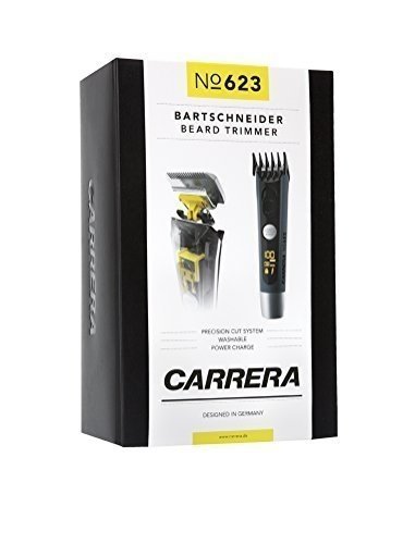 CARRERA Bartschneider Barttrimmer No 623 | 4-14 mm Aufsatz | Li-Ion Akku USB-Ladeoption | Edelstahl 