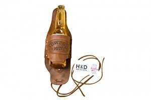 Cowboy-Buzy-Bierhalfter Handgefertigt von Hide & Drink (Bourbon Braun)