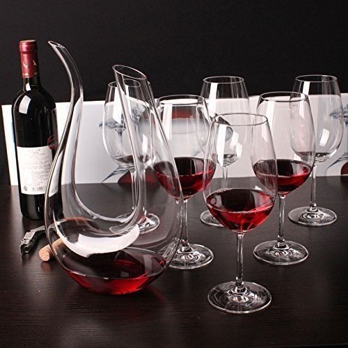 Dekantierer,Smaier 1200ml Karaffe Wein Belüfter Dekanter Aerator Set Dekantiergefäß Wein Geschenk