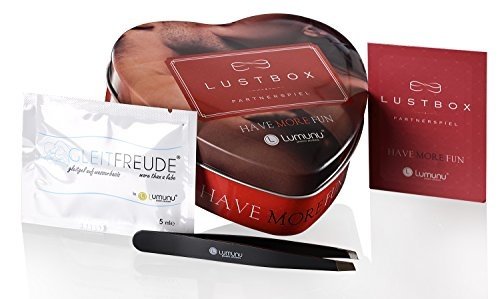 Deluxe Paar Liebesspiel Lustbox, erotisches Partnerspiel mit 101 Aufgaben in edler Herz voller Eroti