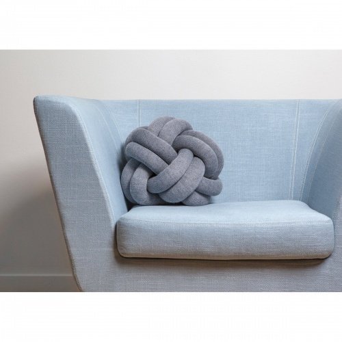 Design House Stockholm Knot Kissen, dunkelgrau