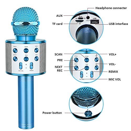 Dreamingbox Drahtloses Bluetooth Karaoke Mikrofon