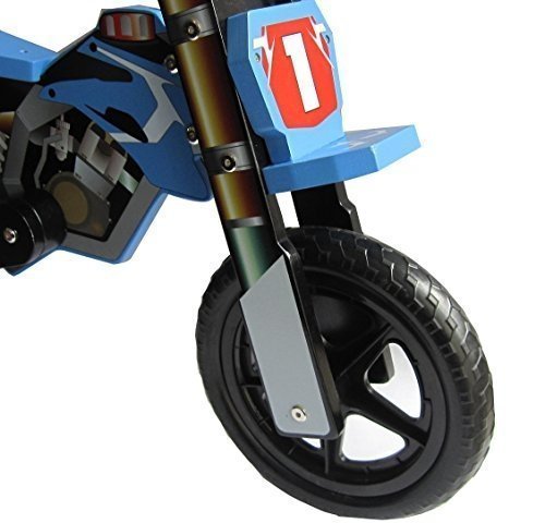 Dunjo Holz Laufrad Cross Pro im Motorradlook Blau