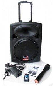 E-Lektron EL25-M mobile PA Sound Anlage Akku-MP3-USB-SD inkl. Funkmikrofon 500W Soundsystem