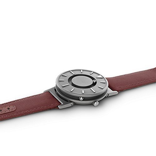 eone BRADLEY CLASSIC Unisex Uhr - Leder/ Stoff Armband crimson