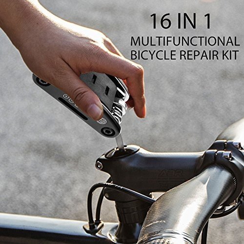 Fahrrad-Multitool, Migimi 16 in 1 Werkzeuge für Fahrrad Reparatur Set