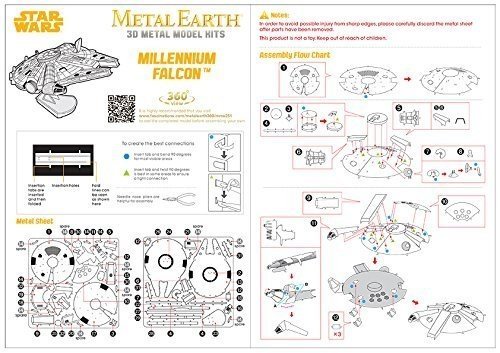 Fascinations Metal Earth MMS251 - 502658, Star Wars Millenium Falcon, Konstruktionsspielzeug, 2 Meta