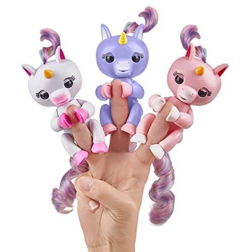 Fingerlings Einhorn rose mit Regenbogenmähne