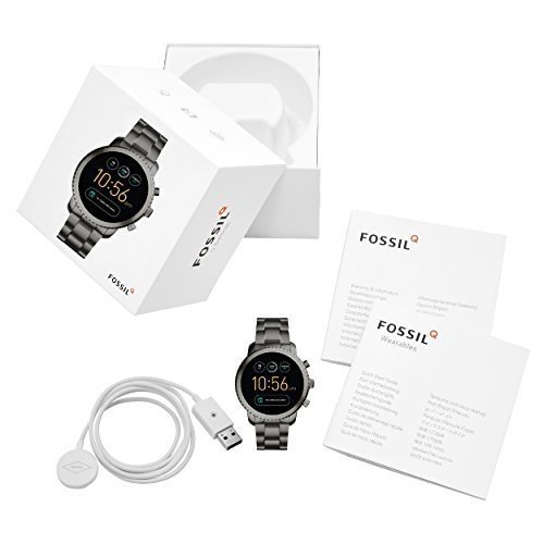 Fossil Herren Smartwatch Q Explorist 3. Generation - Edelstahl - Grau / Eindrucksvolle Smartwatch mi