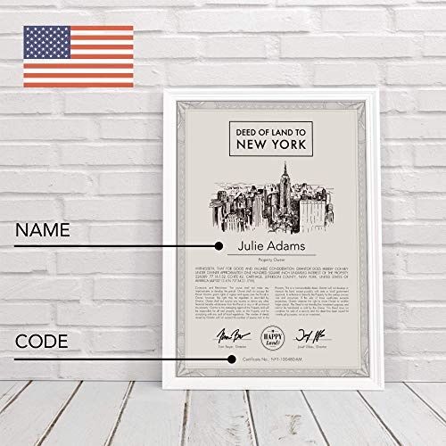 happylandgifts® Echtes New York Grundstück