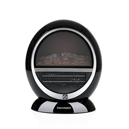 Heizstrahler Kamin-Optik | elektrischer Kamin | Ofen | 1500W | schwarz | echte Flammen-Optik