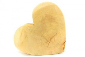 Holz Herz aus Pappel Massivholz XL - 20x20x7 cm - Tischdeko, Valentinstag, Hochzeitstag, Muttertag, 