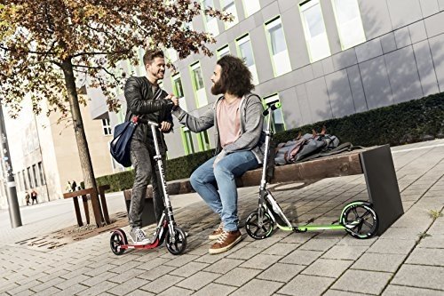 HUDORA Big Wheel Scooter 205 - Das Original, Tret-Roller klappbar - City-Scooter - 14695, schwarz/gr