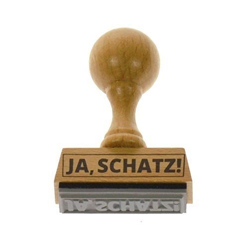 Ja, Schatz! Holzstempel - Stempel Bürostempel Frau