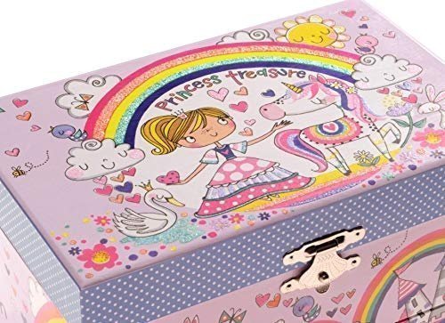 JewelKeeper Prinzessin Musikschmuckbox mit ausziehbarer Schublade