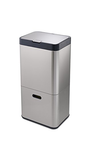 Joseph Joseph Totem Abfall-und Recycling-Systemeinheit, 60 L, Metall, 40 x 30 x 80 cm, edelstahl