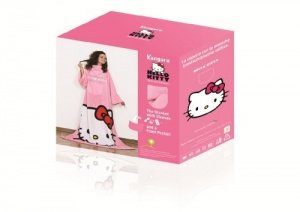 HELLO KITTY © Special Edition Fleece Decke mit Brusttasche und Ärmeln 