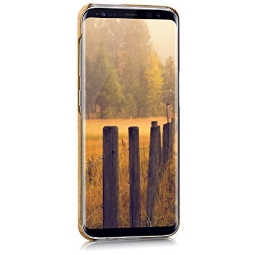 kalibri Holz Case Hülle für Samsung Galaxy S8 - Handy Cover Schutzhülle aus Echt-Holz und Kunstst