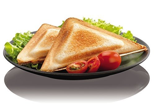 Krups FDK 451 Sandwich-Toaster (850 Watt, Toastplatten 25 x 12 cm) schwarz
