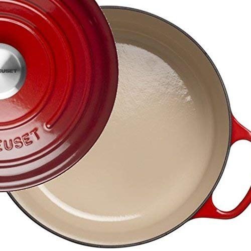 Le Creuset Gusseisen Bräter Signature rund 26 cm, kirschrot