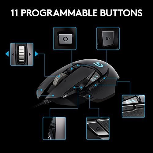 Logitech G502 Gaming-Maus Proteus Spectrum (mit RBG-Anpassung und 11 programmierbaren Tasten)