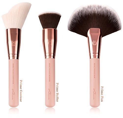 Luvia Cosmetics – Rose Golden Vintage Pinsel Set aus der Veganen Essential Brushes Schminkpinsel K