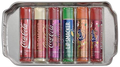 Markwins Coca Cola Geschenk-Dose mit 6 Lippenpflegestiften in verschiedenen Geschmacksrichtungen