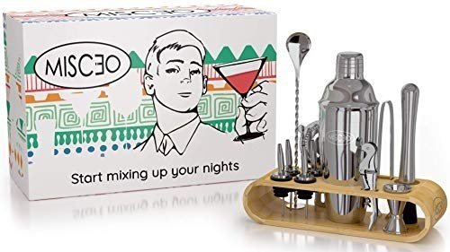 MISC∃O 12-teiliges professionelles Barkeeper Cocktail Mixer Set