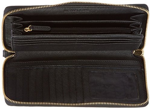 Michael Kors Damen Jet Set Travel Geldbörsen 32S5GTVE9L, Schwarz(Black 001), 21x10x2 cm (B x H x T)