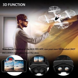 MJX X400C WLAN FPV Quadrocopter mit Kamera Kopflos Modus 3D Auto Flip RC Drohne für iOS & Android 