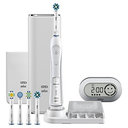 Oral-B SmartSeries 7000 elektrische Zahnbürste, mit Timer und drei Aufsteckbürsten, weiß