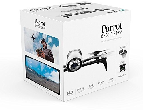 Parrot Bebop 2 FPV Drohne im Set mit Skycontroller und FPV-Brille weiß