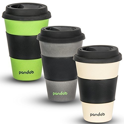 pandoo Bambus Coffee-to-Go-Becher | Kaffee-Becher, Trink-Becher, Bamboo-Cup | ökologisch abbaub