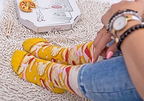 Pizza Socks Box 4 Paar Mix Italienische Hawaii Pepperoni Pizza