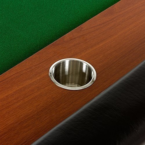 Pokertisch ROYAL FLUSH, 213 x 106 x75 cm, FARBWAHL, Gewicht 58kg, 9 Getränkehalter, gepolsterte Arm
