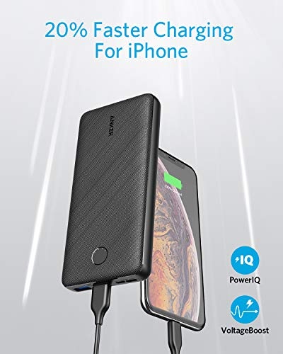 Powerbank Anker PowerCore Essential, 20000mAh externer Akku mit PowerIQ Technologie und USB-C Eingan