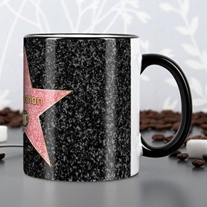 Privat Tasse Kaffee Becher - Walk of Fame - mit Ihrem gewünschten Namen