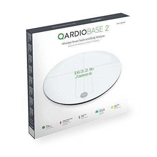 qardiobase 2 Wireless Smart Maßstab und Körper Analysegerät – Arctic weiß