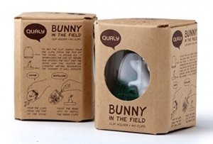 Qualy QL10130 Büroklammern-Aufbewahrung Bunny In The Field