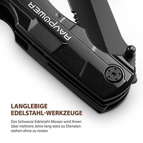 RAVPower 5-in-1 Multi-Tool Taschenmesser Multifunktions-Taschenwerkzeug in Langlebigem Schwarzen Ede